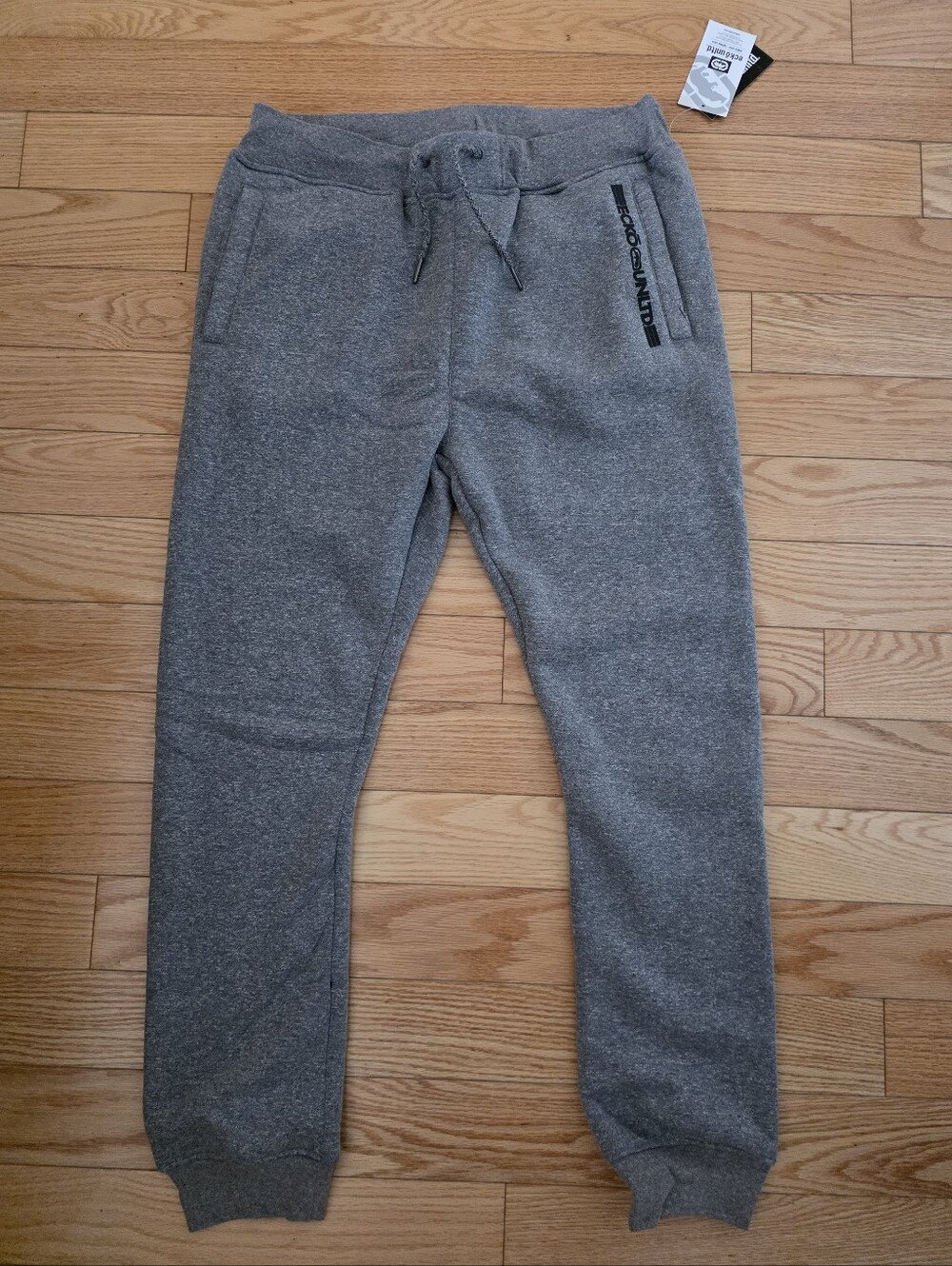 Ecko Unlimited Sherpa Lined Gray Jogger Sweatpants, Medium